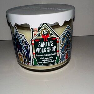 Bath & Body Works 3-Wick Candle – Santa’s Workshop (Sugared Snickerdoodle) – HTF